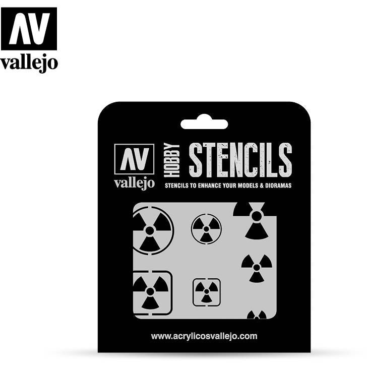 Vallejo Stencils - Sci-fi And Fantasy Radioactivity Signs