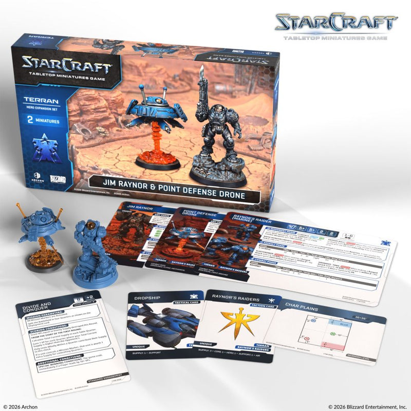Starcraft Miniatures Games: Terran - Jim Raynor (Raynor's Raiders) - Hero Expansion Set