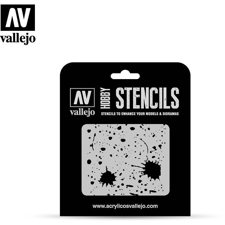 Vallejo Stencils - Texture Effects Splash And Stains