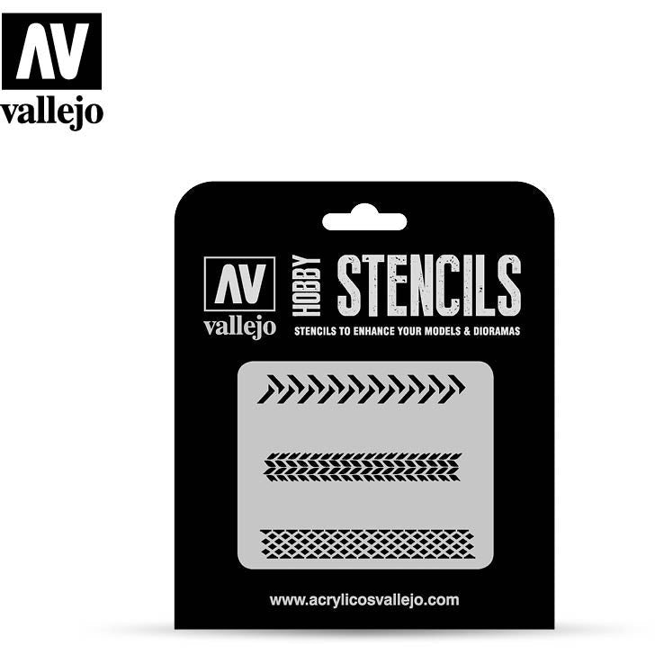 Vallejo Stencils - Texture Effects Tyre Markings