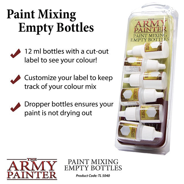 The Army Painter Tools - Paint Mixing Empty Bottles