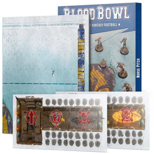 Blood Bowl - Norse Pitch – Double-sided Pitch And Dugouts Set