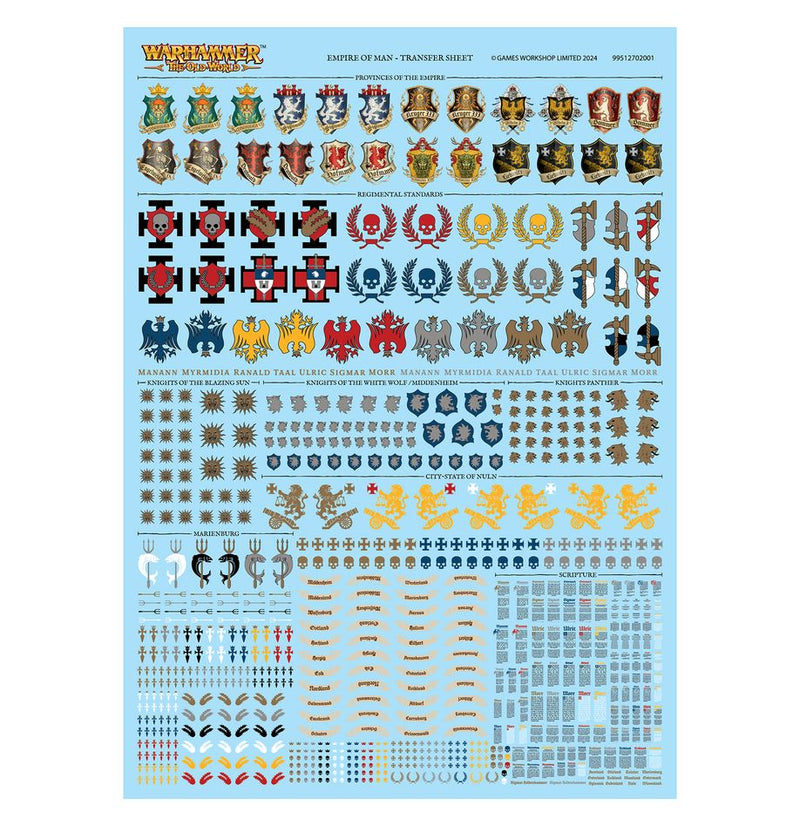 Empire of Man Transfer Sheet