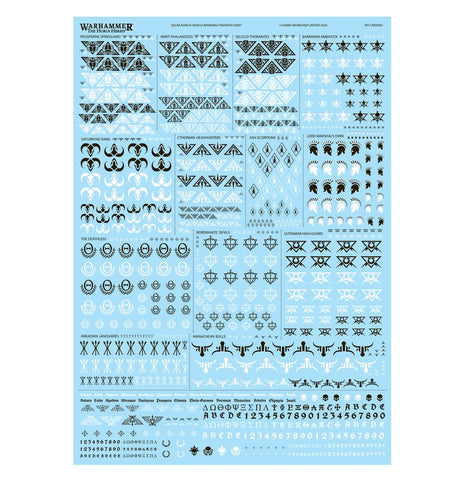 HH: Solar Auxilia Vehicle Markings Transfer Sheet