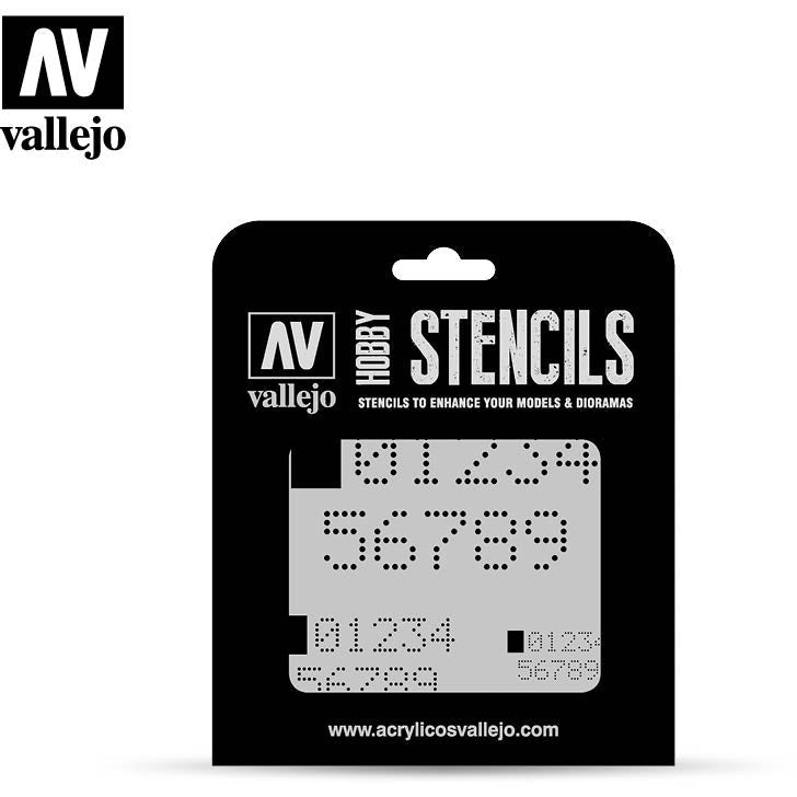 Vallejo Stencils - Sci-fi And Fantasy Digital Numbers