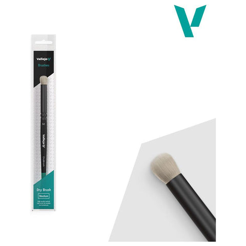 Vallejo Hobby Brushes: Dry Brush Natural Hair Medium