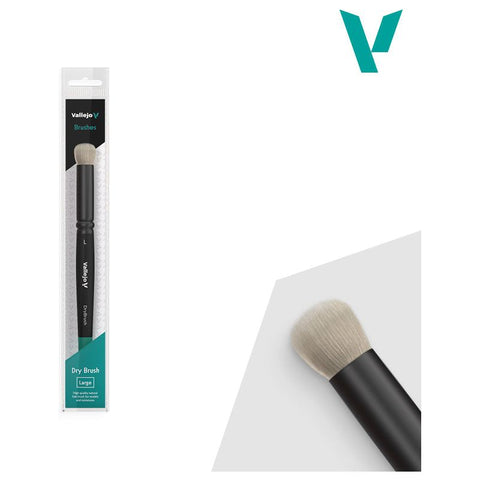 Vallejo Hobby Brushes: Dry Brush Natural Hair Large
