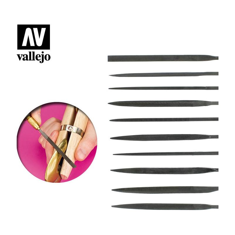 Vallejo Hobby Tools - Set of 10 Needle Files