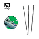 Vallejo Hobby Tools - Set of 3 Stainless Steel Carvers