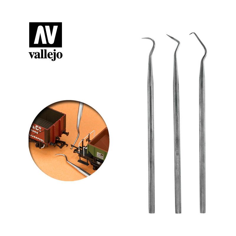 Vallejo Hobby Tools - Set of 3 Stainless Steel Probes