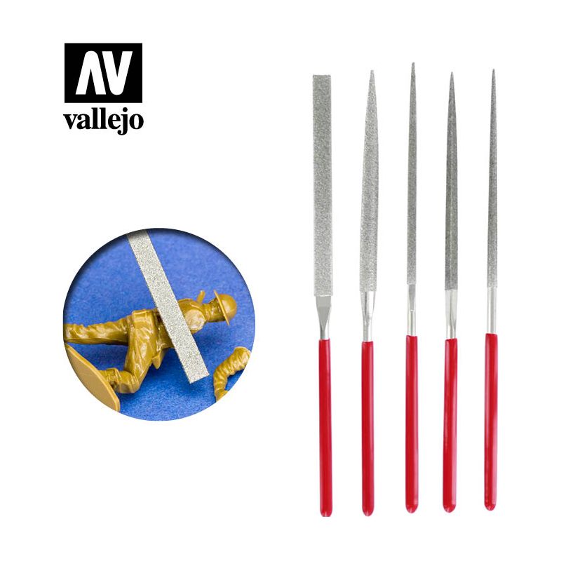 Vallejo Hobby Tools - Set of 5 Diamond Files