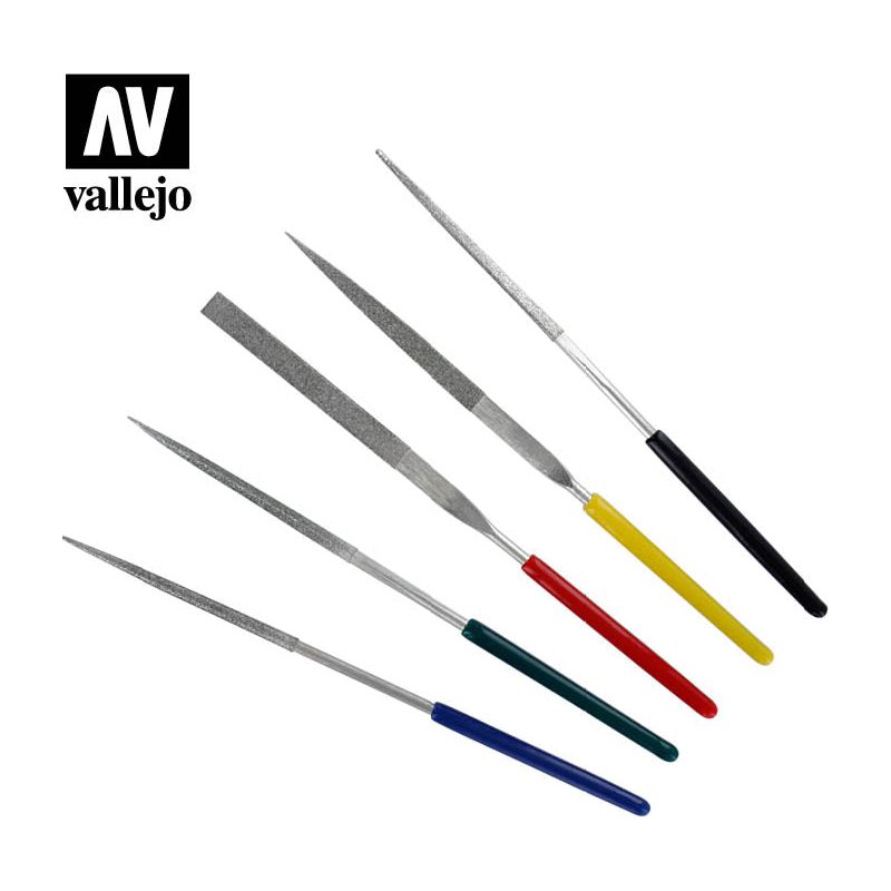 Vallejo Hobby Tools - Set of 5 Mini Diamond Files