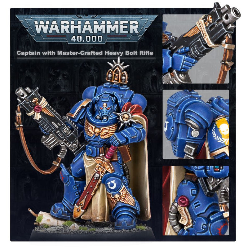 40k Space Marine - Captain w/ Master-Crafted Bolt Rifle (48-48)