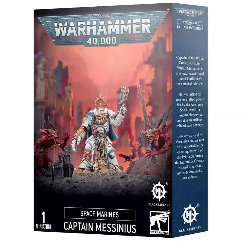 40K Space Marines - White Consuls: Captain Messinius (55-30)